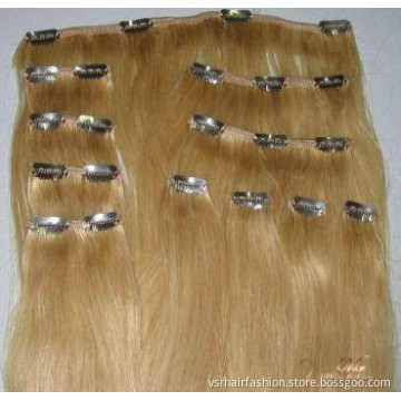 Remy Hair Extension, Remy Human Hair Clip in Hair Extension (Blond Color) , Virgin Human Hair Extension, Remy Hair